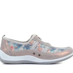 Zip Fastening Trainers - Grey Multi