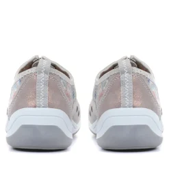 Zip Fastening Trainers - Grey Multi