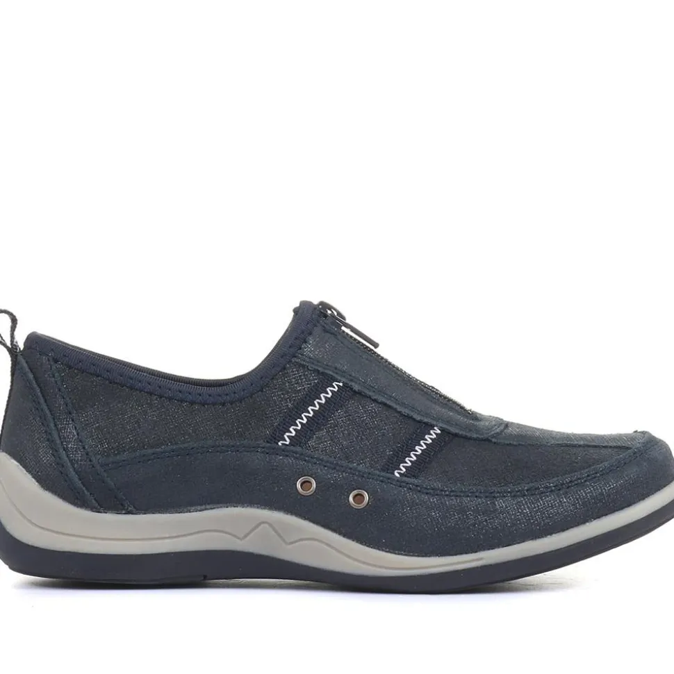 Zip Fastening Trainers - Navy