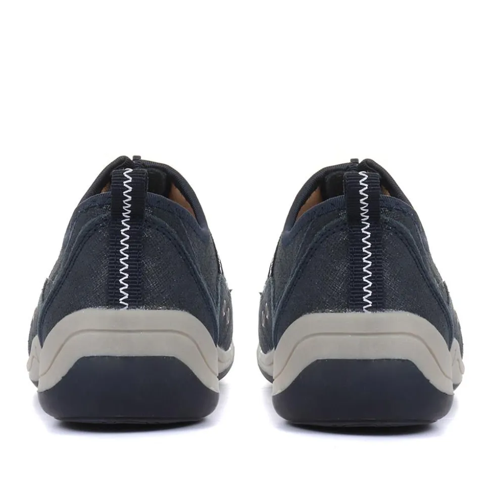 Zip Fastening Trainers - Navy