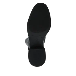 Zip-Fasten Leather Long Boots - Black