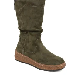 Zipped Long Boots - Green