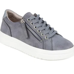 Zip Up Chunky Platform Trainers - Blue