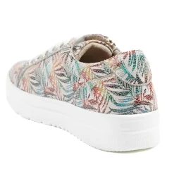 Zip Up Chunky Platform Trainers - Floral