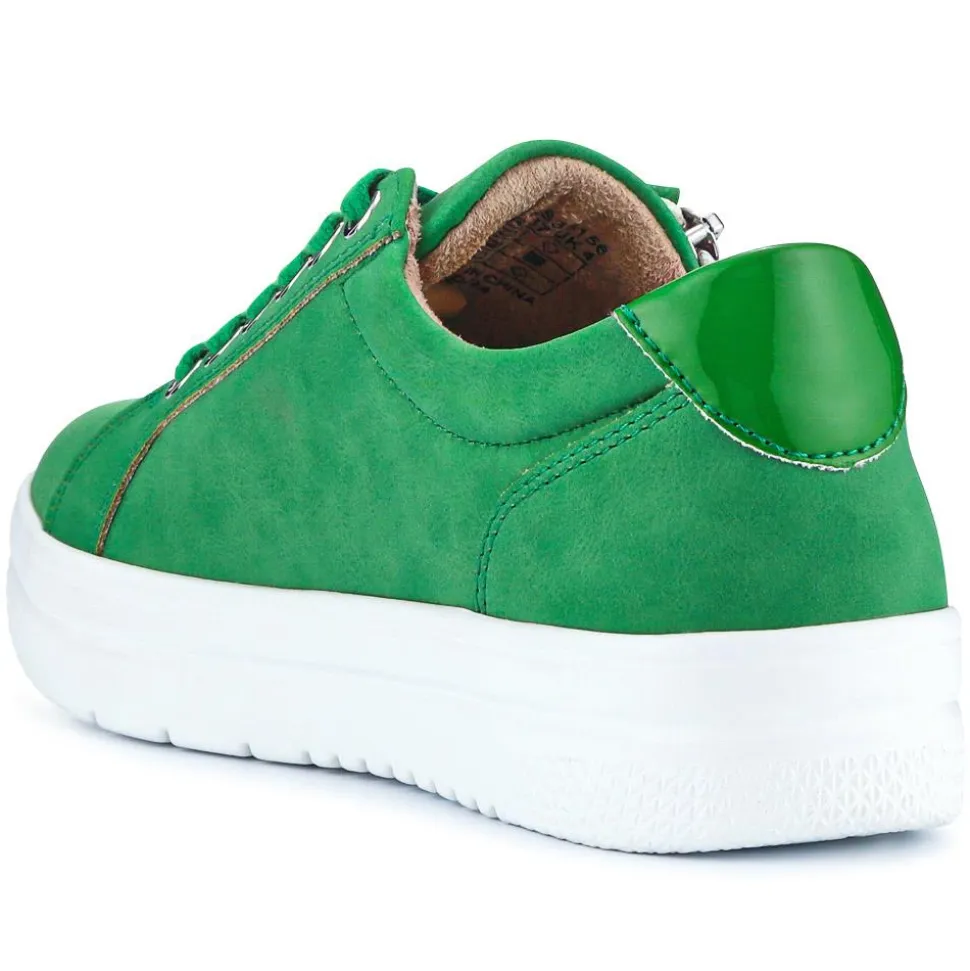 Zip Up Chunky Platform Trainers - Green