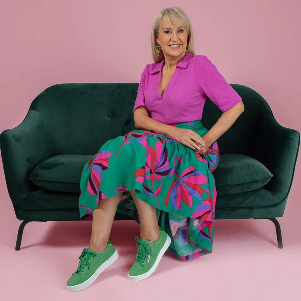 Zip Up Chunky Platform Trainers - Green
