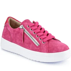 Zip Up Chunky Platform Trainers - Hot Pink