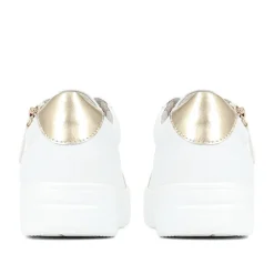 Zip Up Chunky Platform Trainers - White
