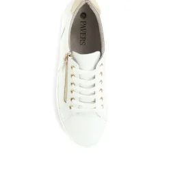 Zip Up Chunky Platform Trainers - White