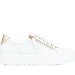 Zip Up Chunky Platform Trainers - White