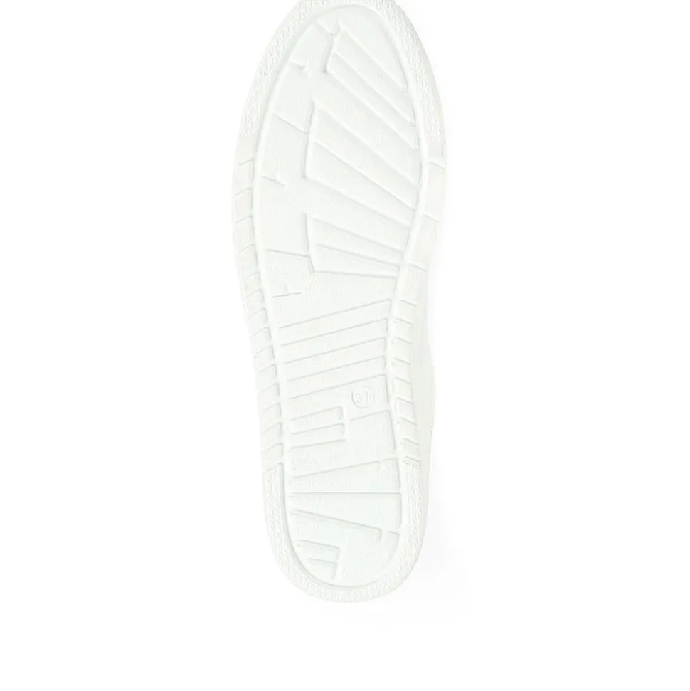 Zip Up Chunky Platform Trainers - White
