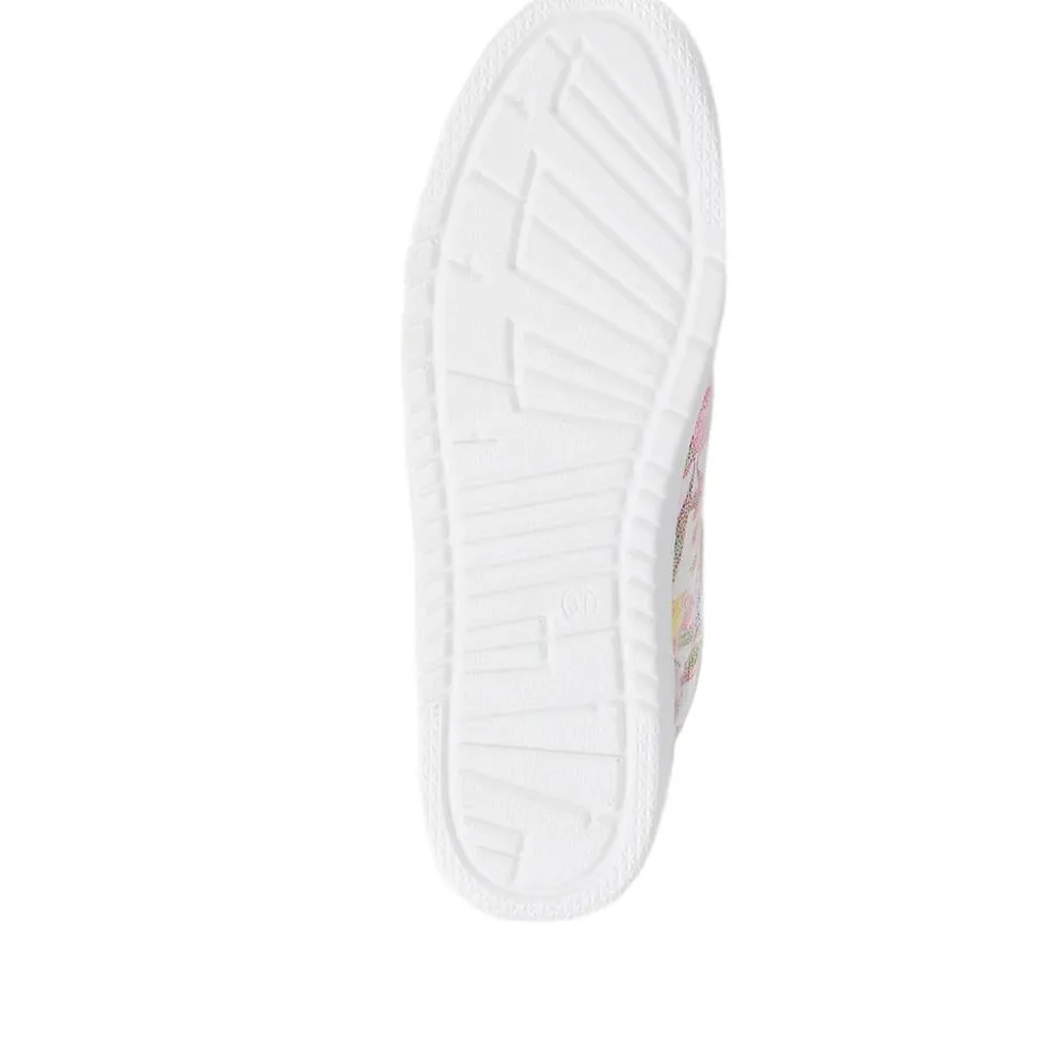 Zip Up Chunky Platform Trainers - White Multi