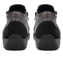 Zip Up Detail Ankle Boots - Grey