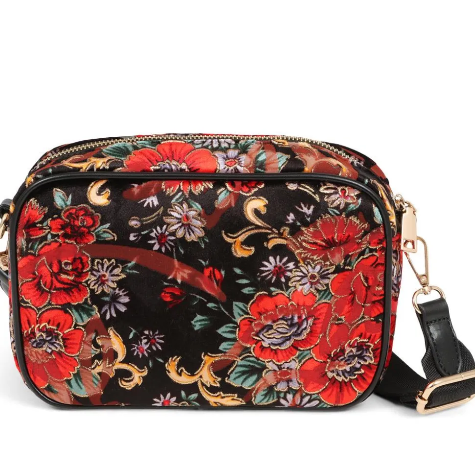 Zip Up Shoulder Bag - Floral