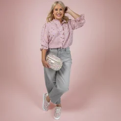 Zip Up Shoulder Bag - Multi