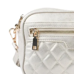 Zip Up Shoulder Bag - Soft Gold