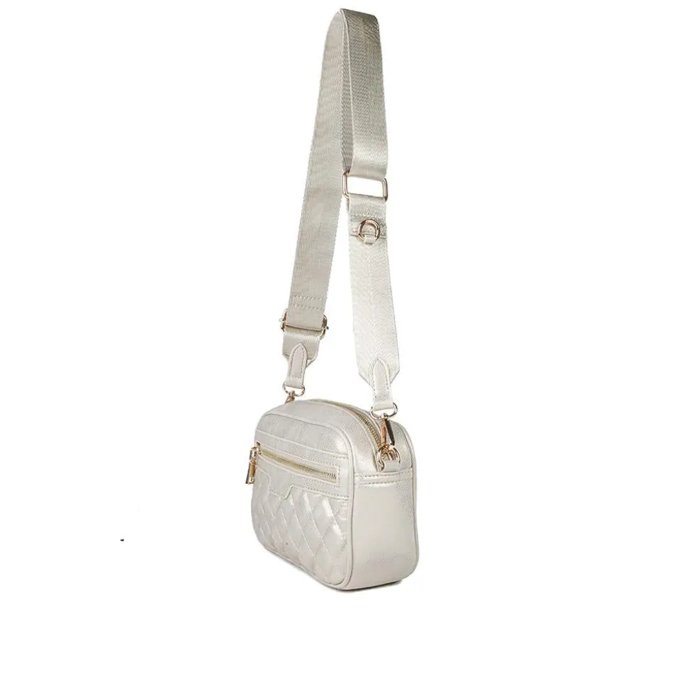 Zip Up Shoulder Bag - Soft Gold