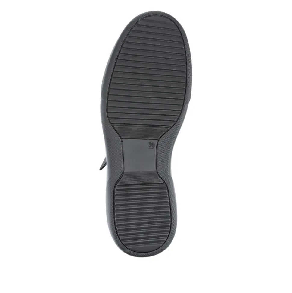Zip-Up Slip-On Shoes - Black Sparkle