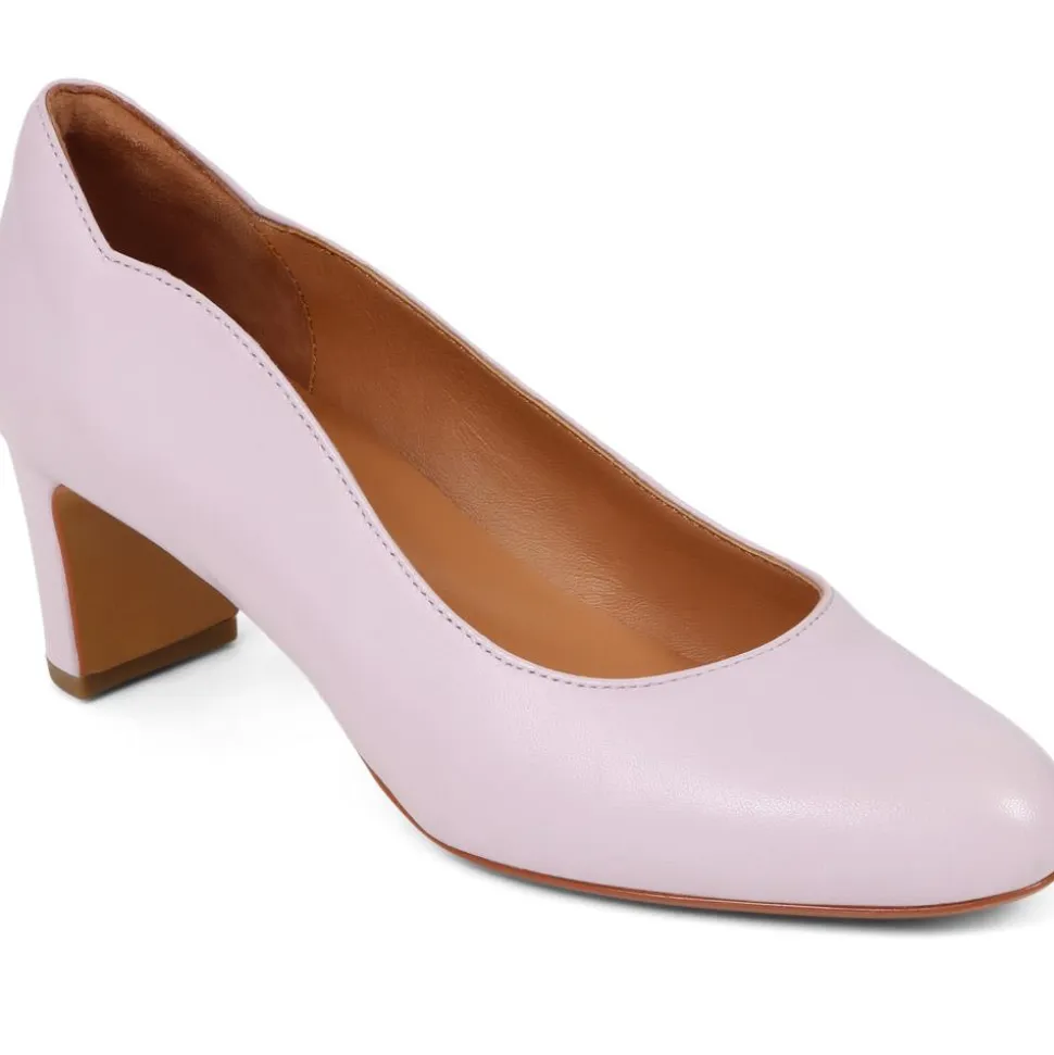 Zoey Leather Court Shoes - Lilac